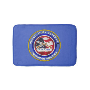 Tapis De Bain Fier orgueilleux vétéran de l'infanterie de l'armé