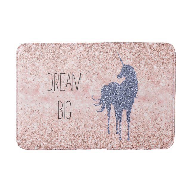 Tapis De Bain Fille Glam Blush rose violet Parties scintillant U (Devant)