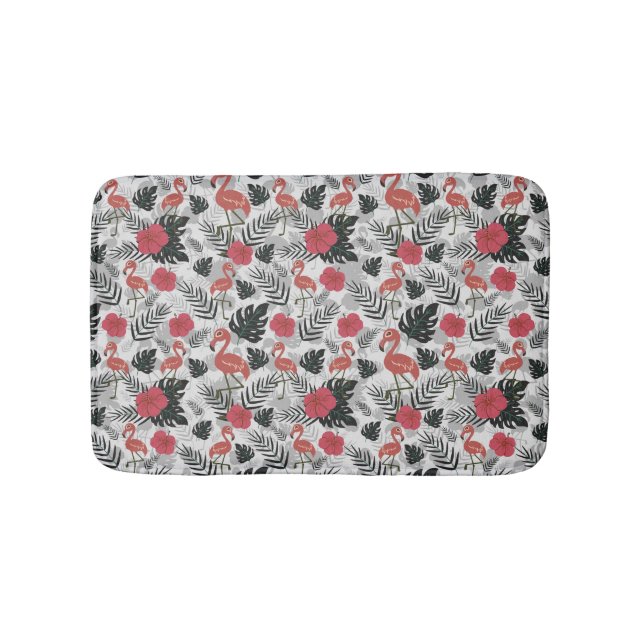 Tapis De Bain Flamant rose motif sans couture avec arrière - pla (Devant)