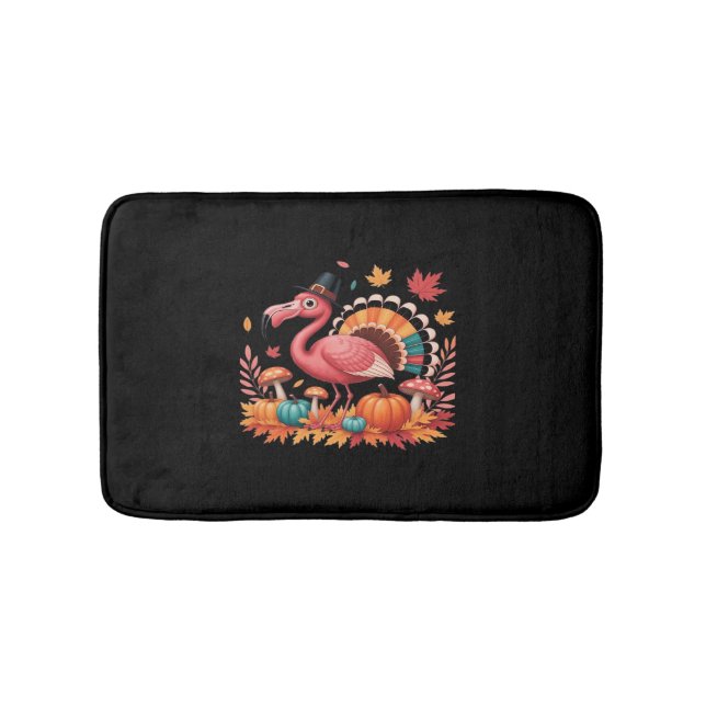 Tapis De Bain Flamant rose Turquie mignonne Flamant rose Turquie (Devant)