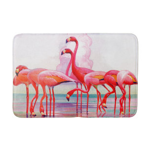 Tapis De Bain Flamants roses roses par Francis Lee Jaques