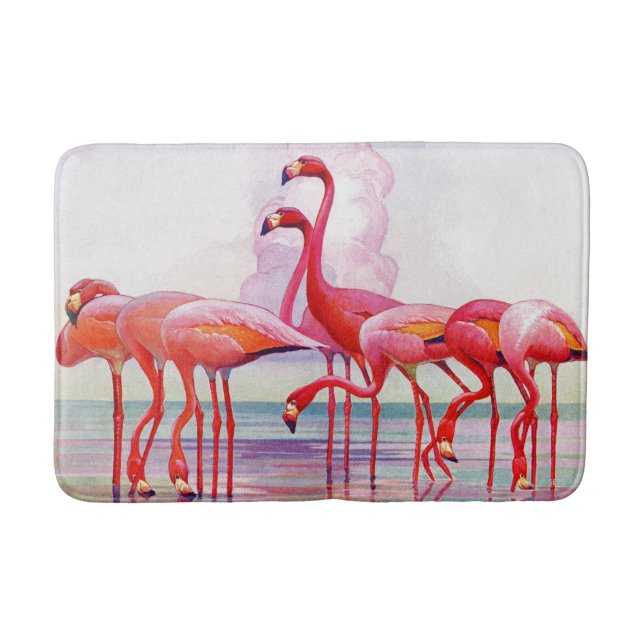 Tapis De Bain Flamants roses roses par Francis Lee Jaques (Devant)