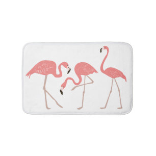 Tapis De Bain Flamants roses roses Tropical Whimsy