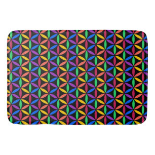 Tapis De Bain Fleur arc-en-ciel du Motif de vie