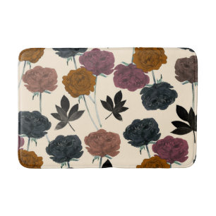 Tapis De Bain Fleur d'automne vintage aquarelle gras