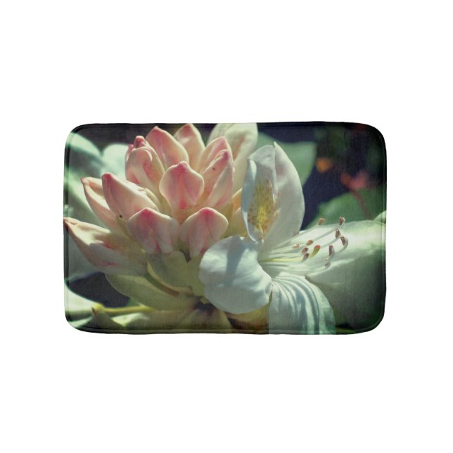 Tapis De Bain Fleur D'Azalée Blanche Fleur Et Bouquet (Devant)
