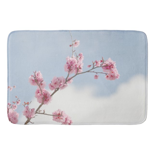 Tapis De Bain Fleur de cerisiers dans le ciel (Devant)