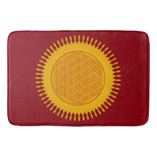 Tapis De Bain Fleur de vie / Blume des Lebens - Jaune SUNNY