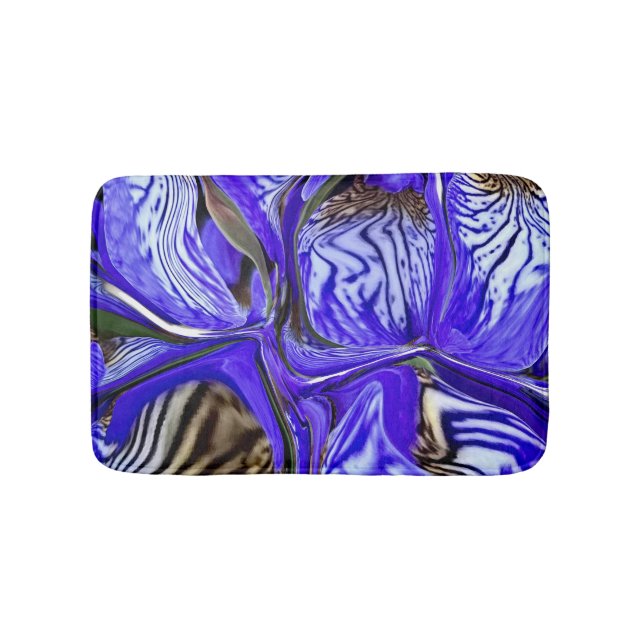 Tapis De Bain Fleur Iris Violet (Devant)