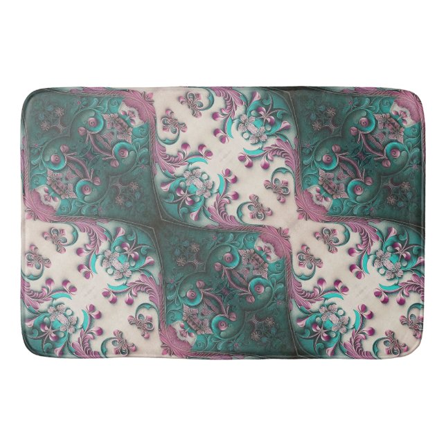 Tapis De Bain Fleur Moderne (Devant)