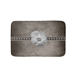 Tapis De Bain Fleur rustique de plaid de ferme