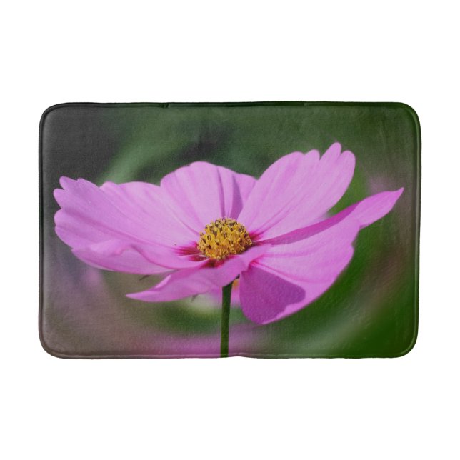 Tapis De Bain Fleur sauvage Cosmos rose unique (Devant)