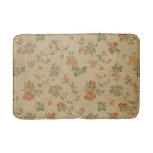Fleur vintage orange brûlé et vert sauge