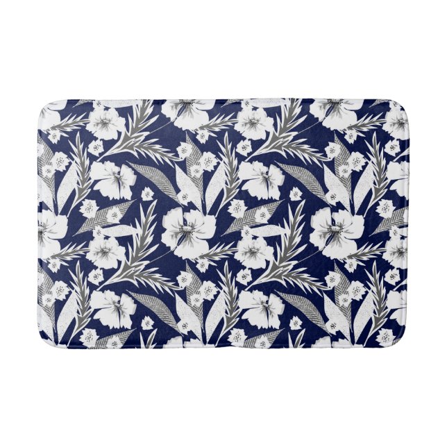 Tapis De Bain Fleurs blanches (Devant)