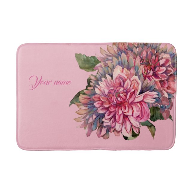 Tapis De Bain fleurs dahlias (Devant)