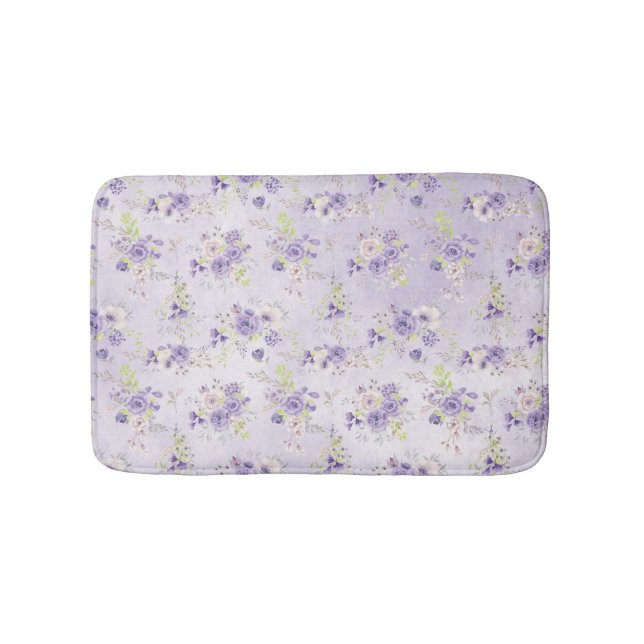 Tapis De Bain Fleurs de campagne de lavande (Devant)