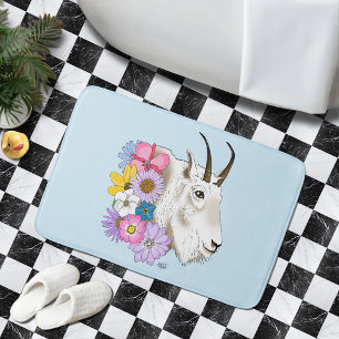 Tapis De Bain Fleurs de chèvre de montagne