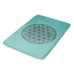 Tapis De Bain FLEURS DE VIE - Symbole de géométrie sacrée plan 1