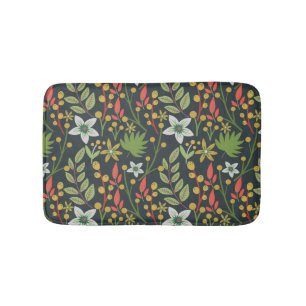 Tapis De Bain Fleurs motifs colorées florales sans couture et qu