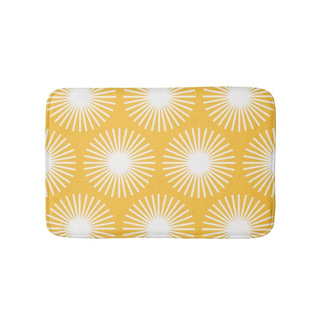 Tapis De Bain Fleurs simples : design sans couture scandinave. (Devant)