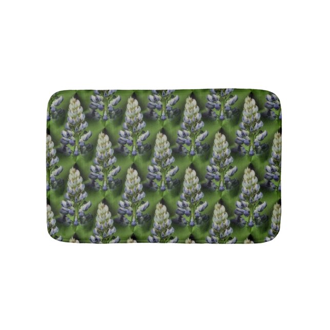 Tapis De Bain Fleurs violettes Lupine Motif de la nature (Devant)