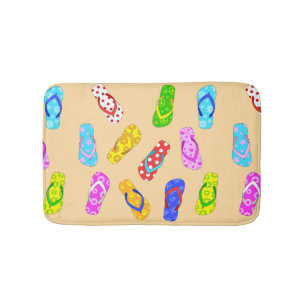 Tapis De Bain Flip Flop Sandals Motif Cute Beach Thème