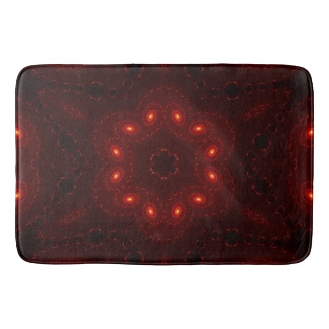Tapis De Bain Flocon de neige rouge foncé en Bourgogne gothique (Devant)