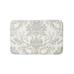 Tapis De Bain Floral blanc Regina
