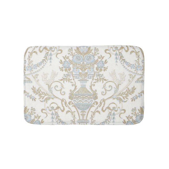 Tapis De Bain Floral blanc Regina (Devant)