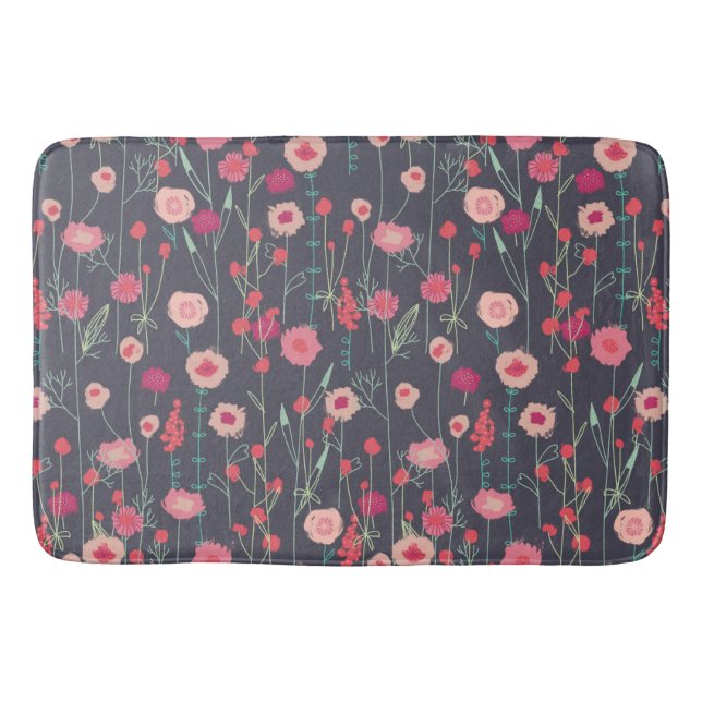 Tapis De Bain Floral Dark (Devant)
