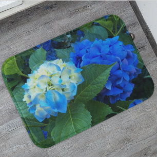 Tapis De Bain Floral d'Hydrangée Bleue