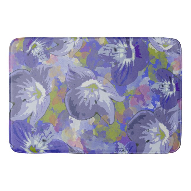 Tapis De Bain Floral pourpre (Devant)