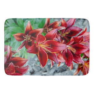 Tapis De Bain Floral Red Stargazer Lily Photographie