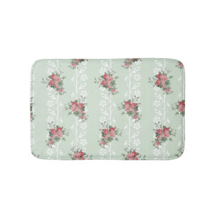 Tapis De Bain Floral rose Fille vintage