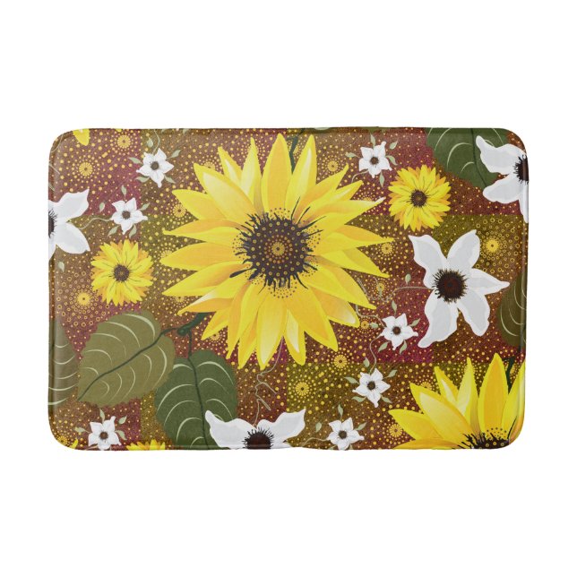 Tapis De Bain Flore de tournesol (Devant)