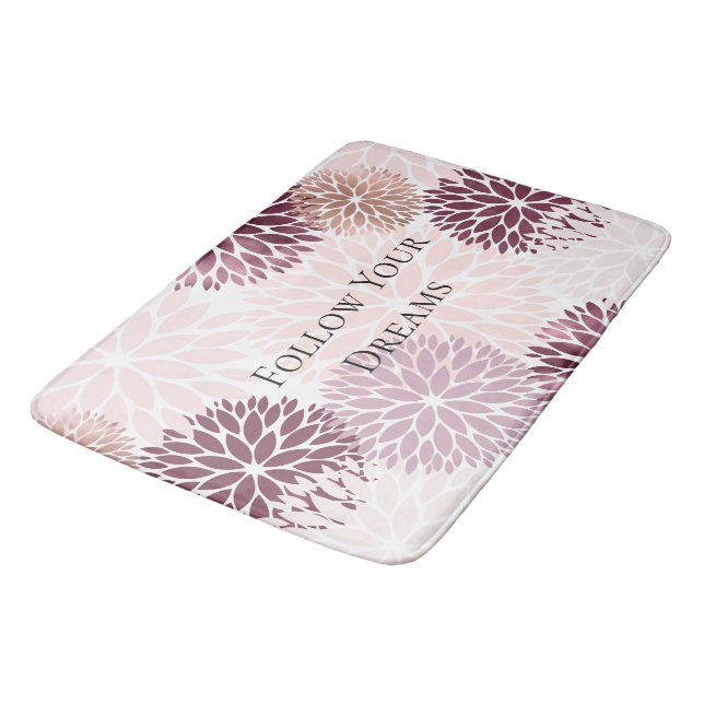 Tapis De Bain Flore rose Chic élégant (Angle)