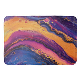 Tapis De Bain Fluide Arc-en-ciel pour violet et orange coloré