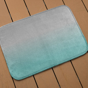 Tapis De Bain Fond Ombre gris turquoise
