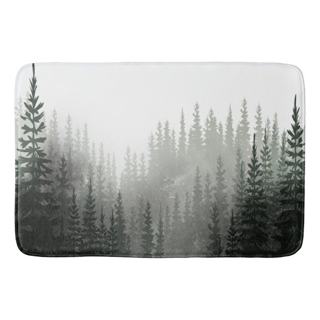 Tapis De Bain Forêt de pin rustique (Devant)