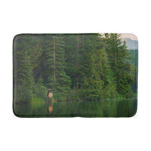 Tapis De Bain Forêt   Elk au parc national Banff Alberta