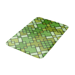 Tapis De Bain forme géométrique colorée originale