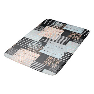 Tapis De Bain Formes et bandes géométriques