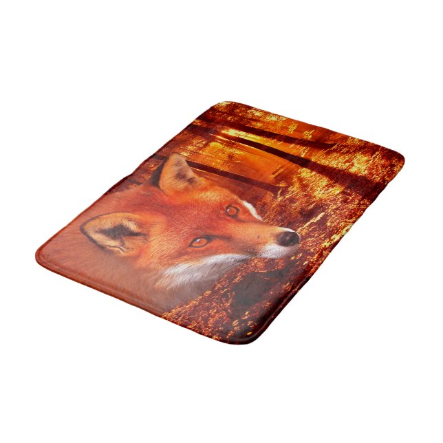 Tapis De Bain Fox rouge (Angle)
