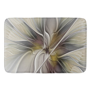 Tapis De Bain Fractal floral, fleur de fantaisie aux couleurs de