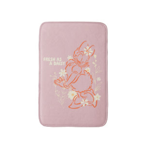 Tapis De Bain Frais comme une marguerite graphique floral minima