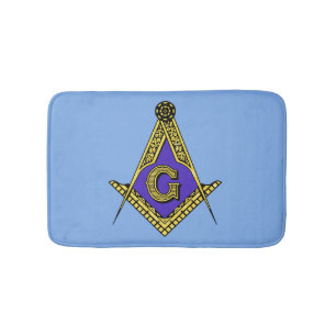 Tapis De Bain Franc-maçon (bleu)