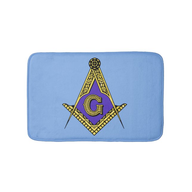 Tapis De Bain Franc-maçon (bleu) (Devant)
