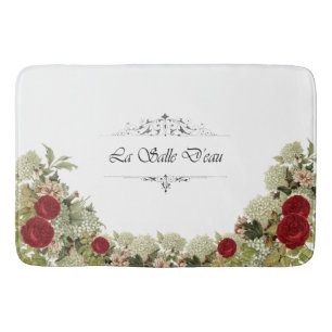 Tapis de bain français floral de toilettes pour