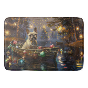 Tapis De Bain French Bulldog Christmas Festive Voyage