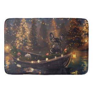 Tapis De Bain French Bulldog Christmas Festive Voyage